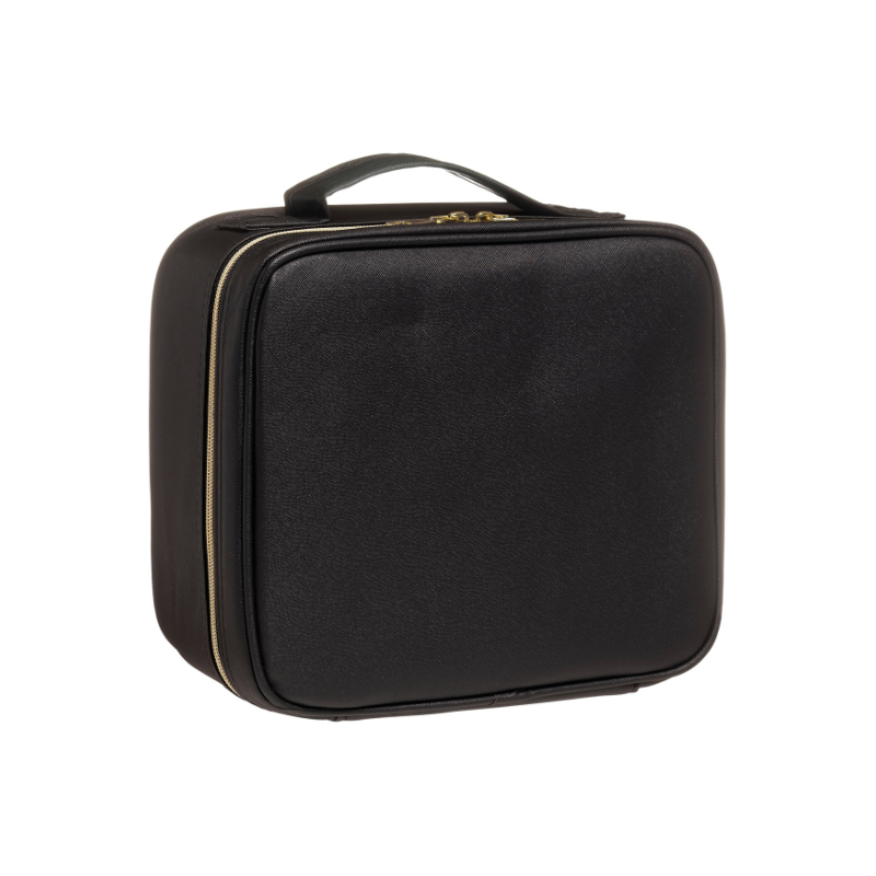 Maleta Cosmetiquero Organizador De Maquillaje Con Espejo LED - Negro